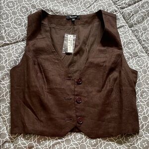 Madewell Dark Brown Sleeveless Vest